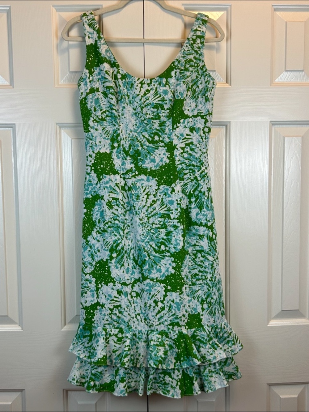 Vintage Jamison Green Floral Dress